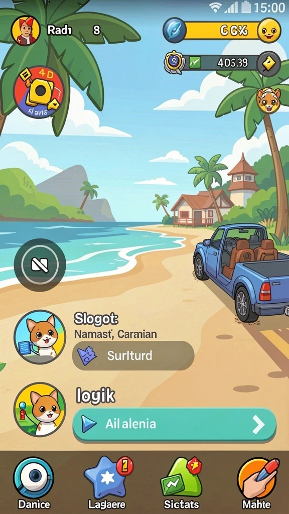 Screenshot menunjukkan karakter utama dalam aksi dinamis.