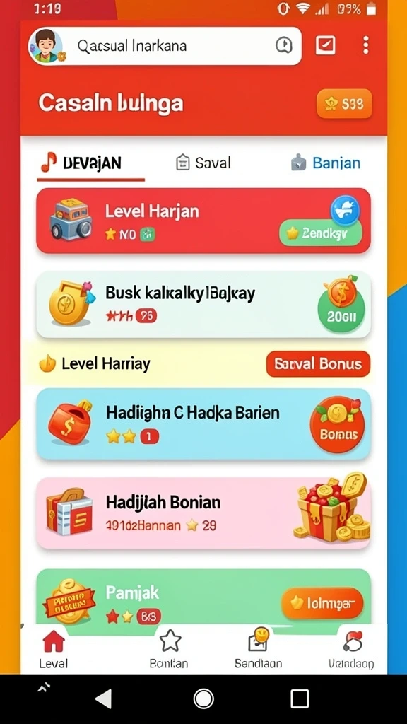 Gambar antarmuka permainan yang menarik.