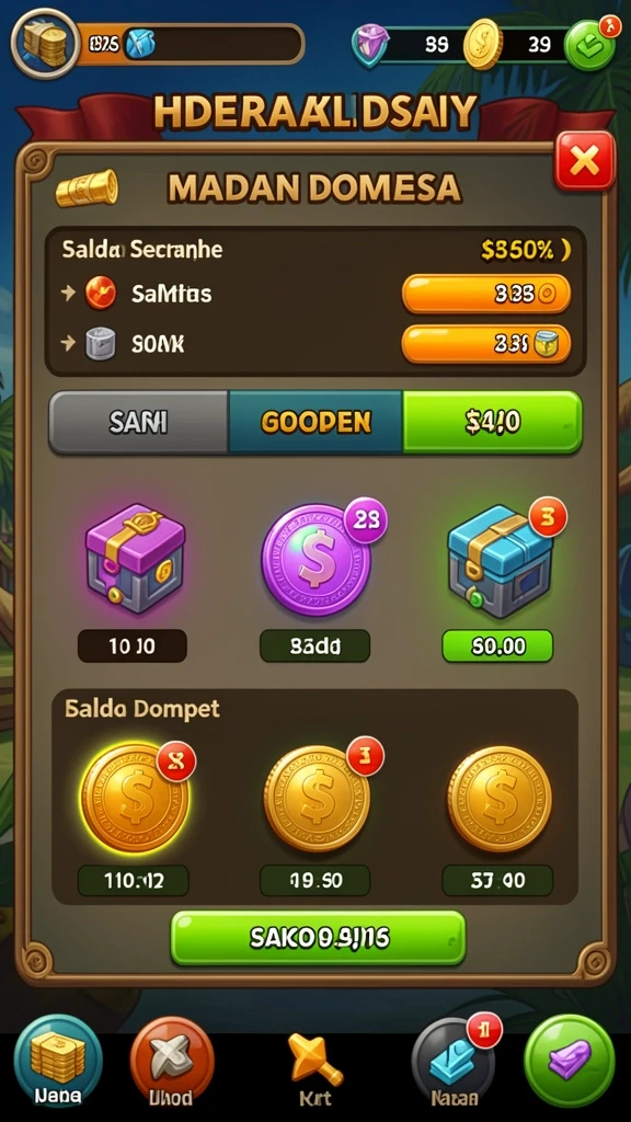 Misi harian yang memberikan reward setiap hari.