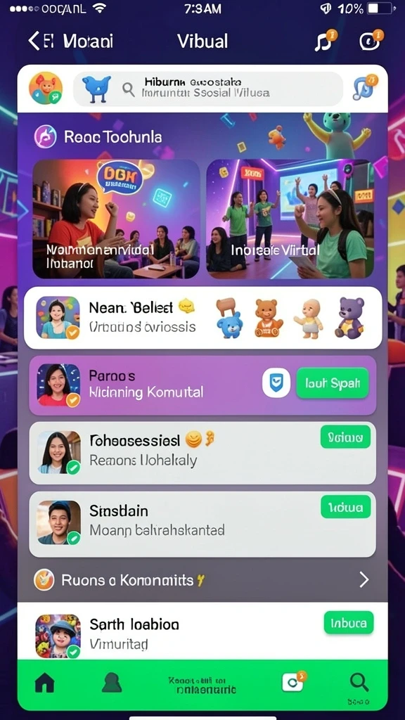 Menampilkan mode permainan yang seru dan interaktif.