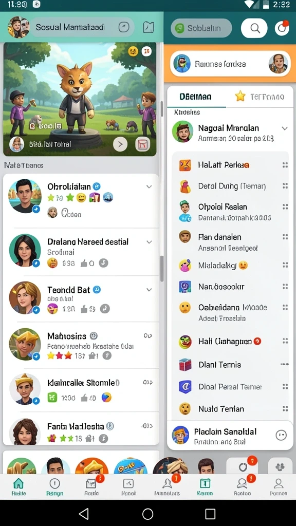 Screenshot menunjukkan tampilan antarmuka pengguna yang menarik.