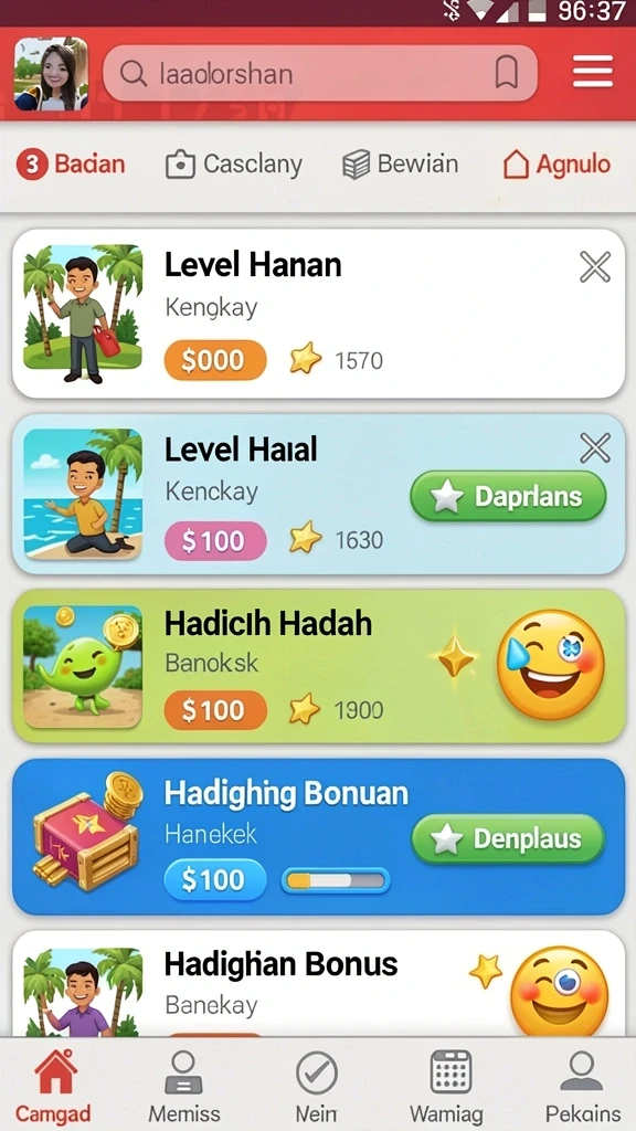 Tampilan antarmuka yang sederhana dan menarik.