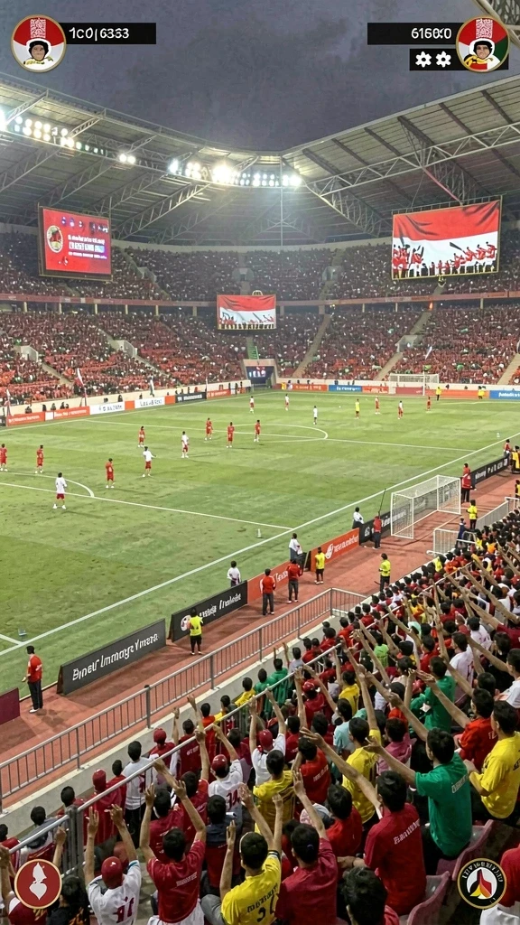 Gambaran tentang lingkungan permainan yang luas dan penuh warna.