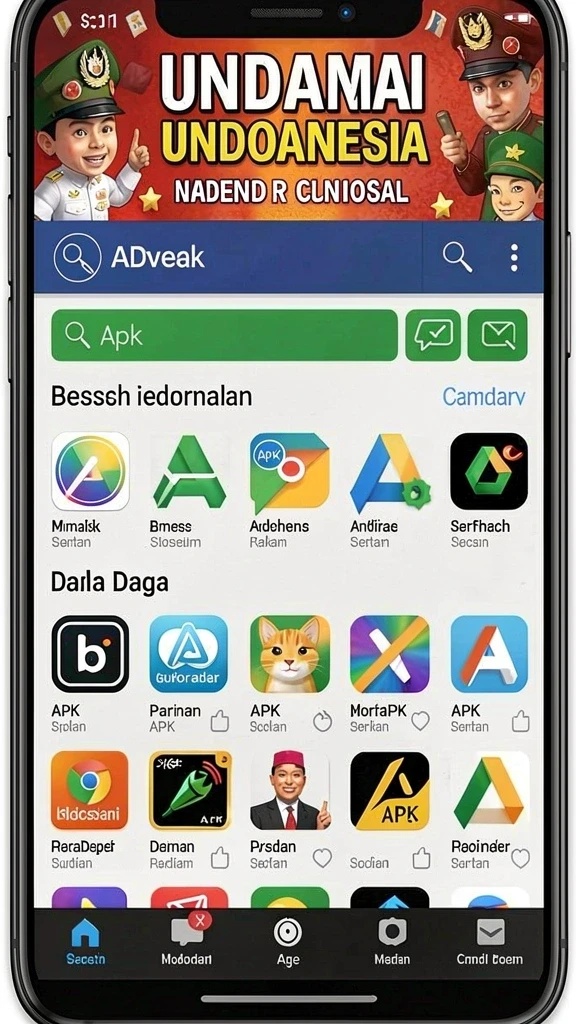 Tampilan antarmuka utama yang menarik dan intuitif.