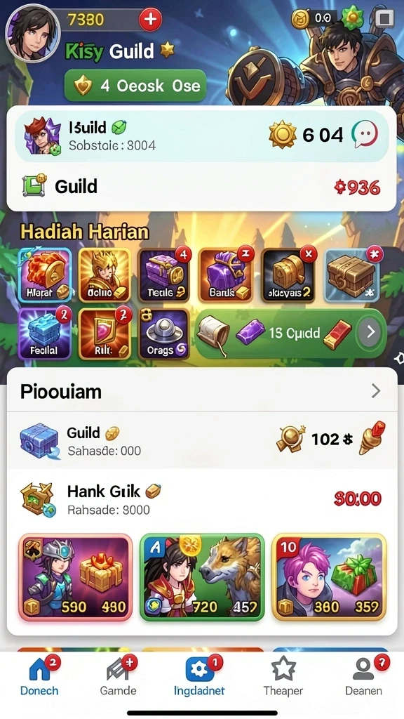Hadiah harian yang menarik untuk semua pemain.