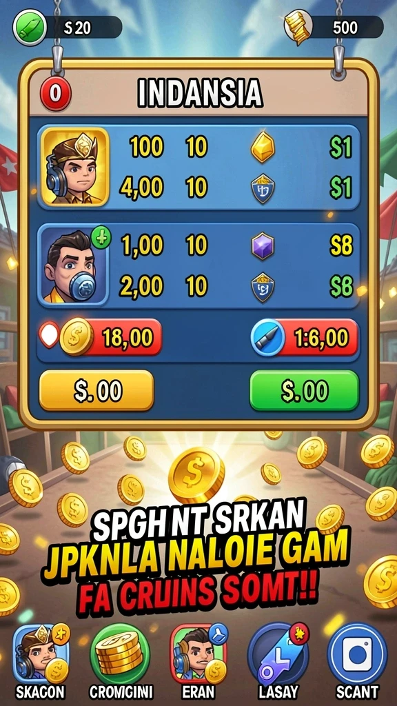 Screenshot yang menunjukkan fitur bonus dalam permainan.