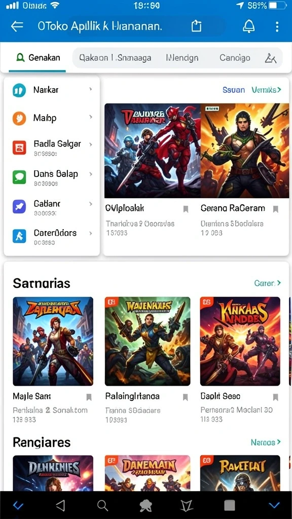 Tampilan papan permainan yang jelas dan mudah dimengerti.