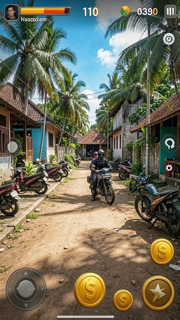 Grafis berwarna cerah dan menarik.