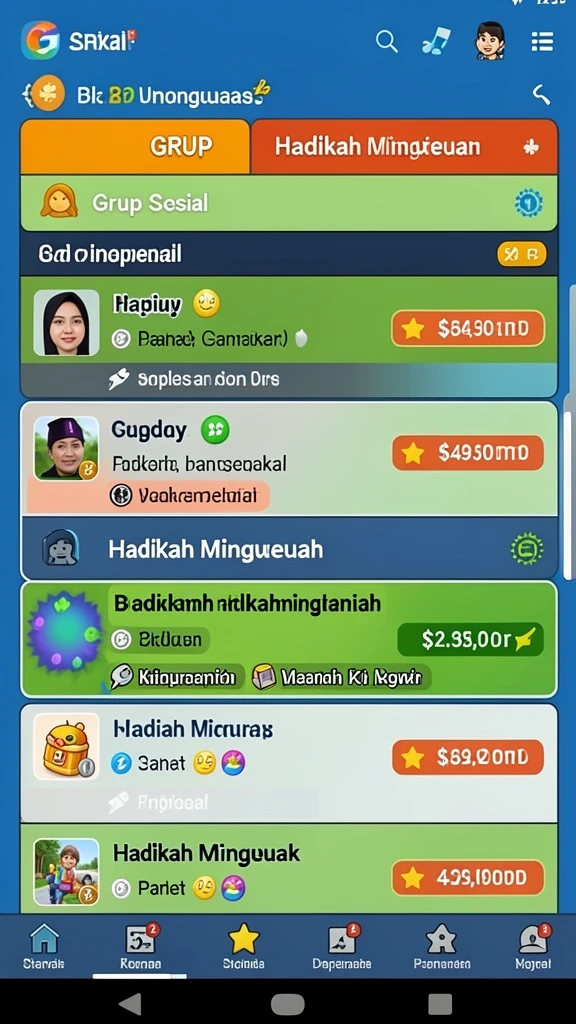 Tampilan awal yang menawan dengan menu interaktif.