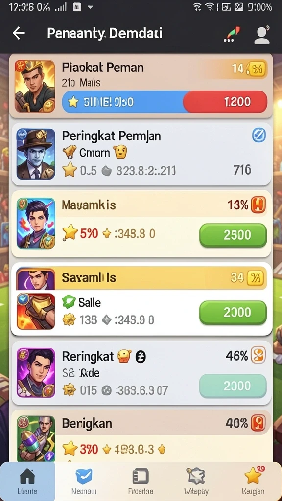 Level permainan yang menantang untuk semua usia.