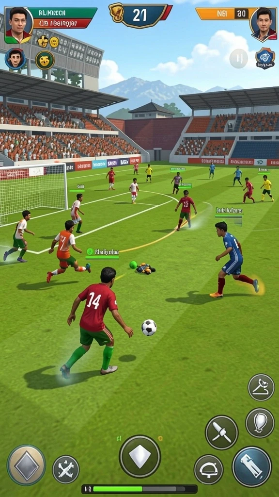 Fitur multiplayer yang memungkinkan bermain dengan teman.
