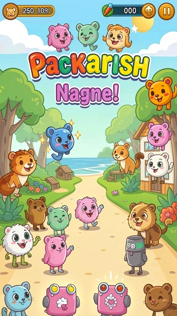 Ilustrasi level menantang dengan berbagai rintangan.